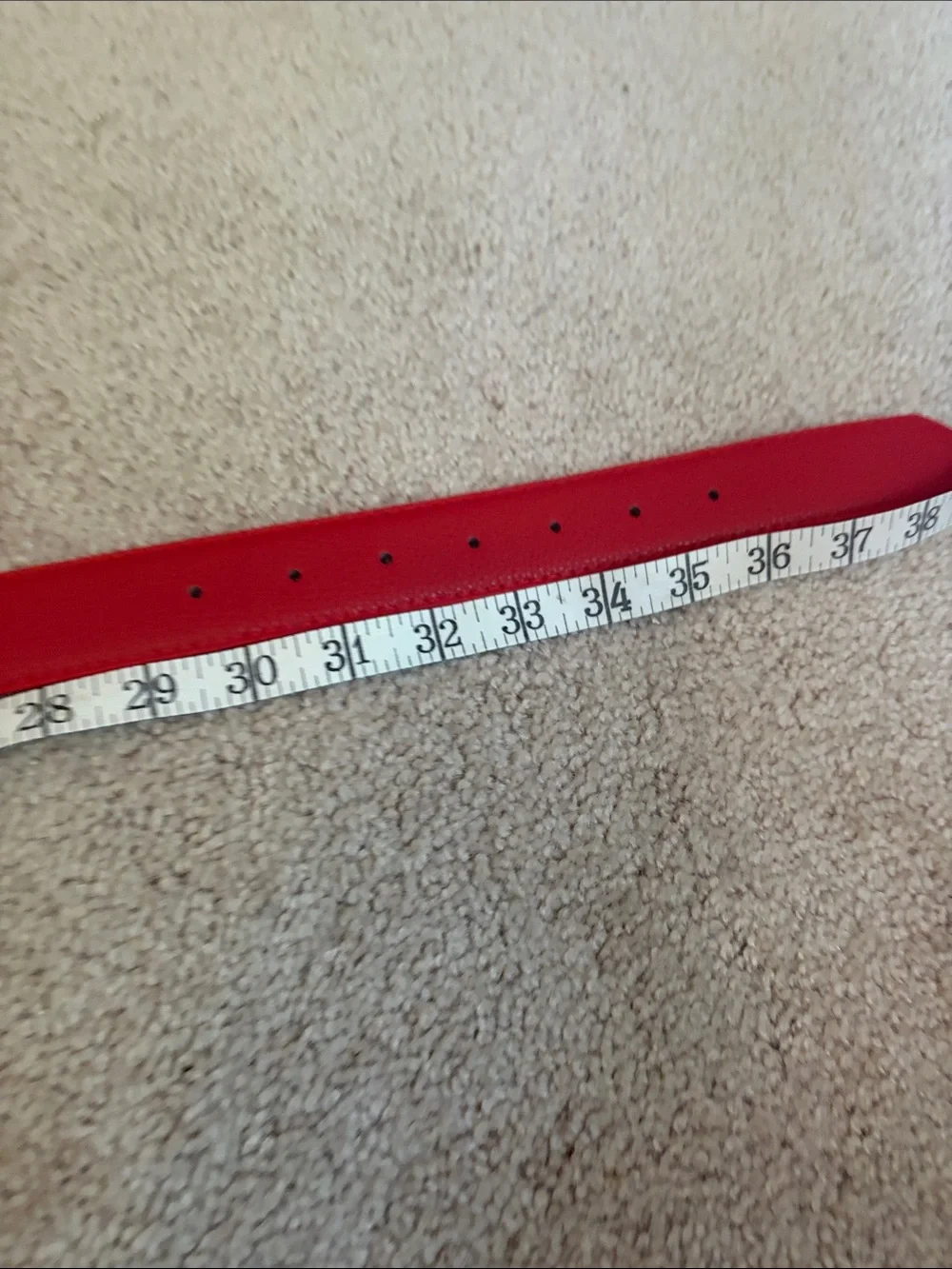 Disney Red Leather Belt with mouse head Shaped Buckle
